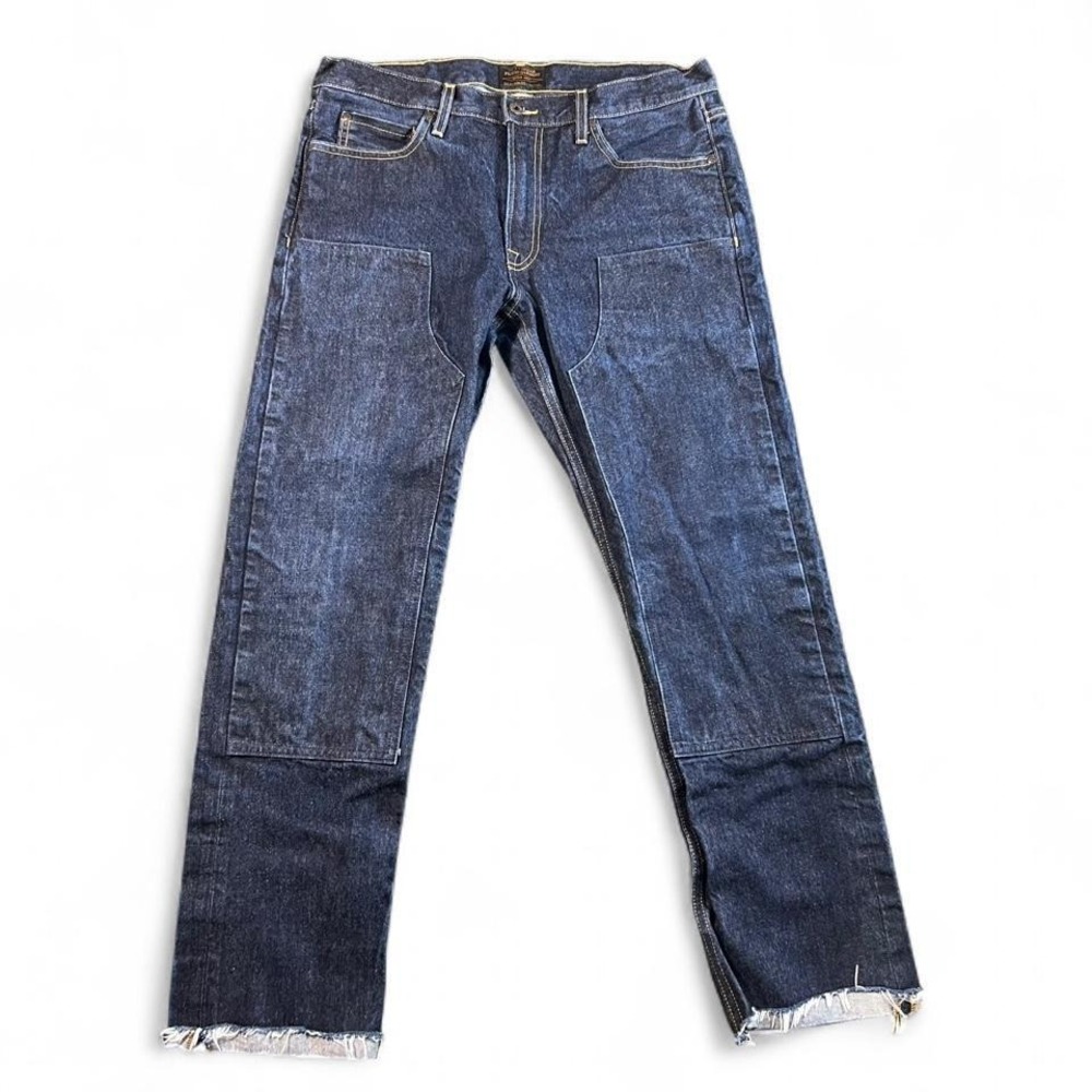 Filson Double Knee Raw Denim Carpenter Jeans Selvedge Cropped USA Workwear 34x30